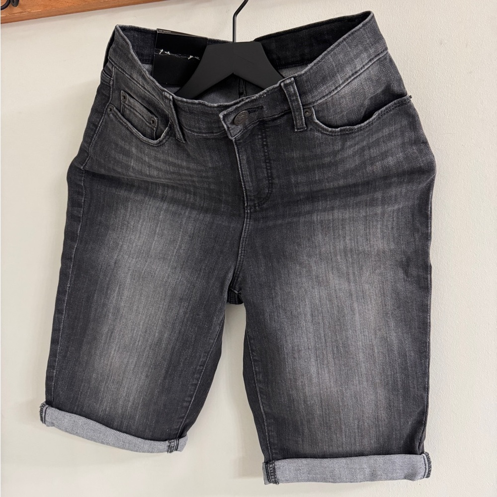 Banana Republic black long jean shorts